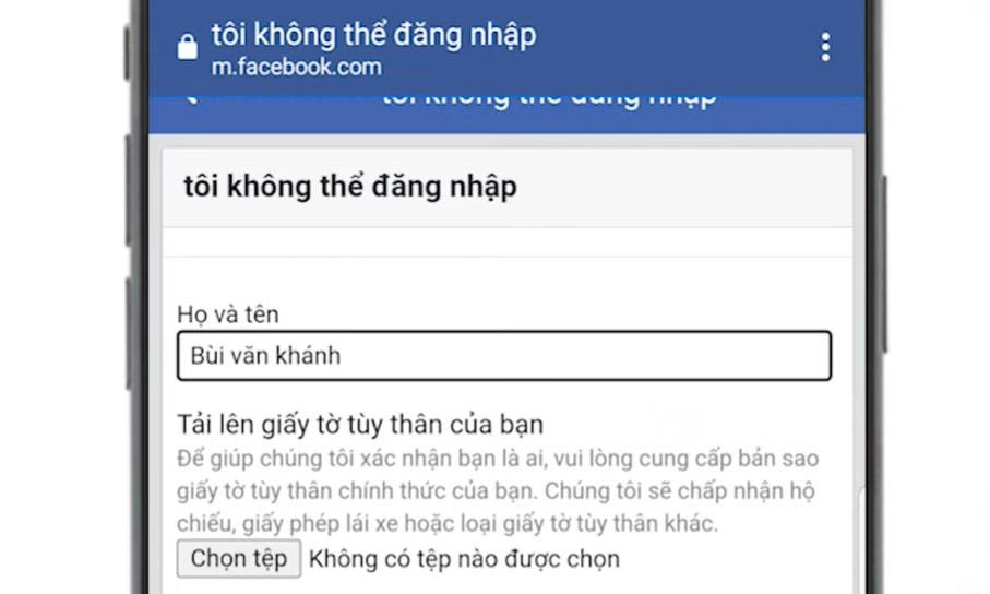 Cách lấy lại tài khoản facebook